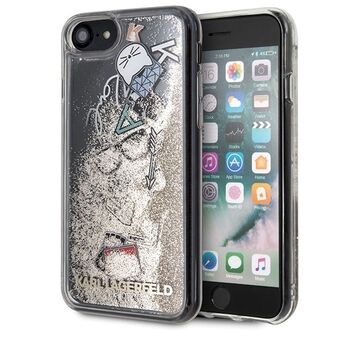 Karl Lagerfeld KLHCI8KSICGO iPhone 7/8 SE 2020 / SE 2022 guld/gold hårt skal Iconic Liquid Glitter