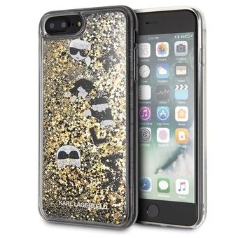 Karl Lagerfeld KLHCI8LROGO iPhone 7/8 Plus svart-guld hårt skal Glitter