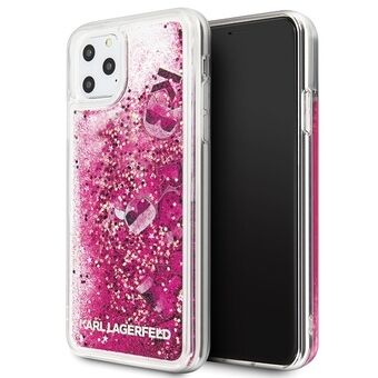 Karl Lagerfeld KLHCN65ROPI iPhone 11 Pro Max rosa-guldfärgad/roseguld hårt skal Glitter