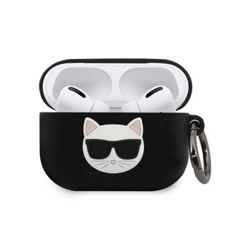 Karl Lagerfeld KLACAPSILCHBK AirPods Pro skal svart/svart silikon Choupette