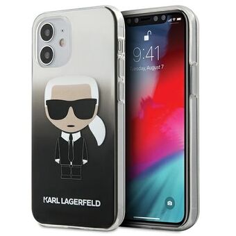 Karl Lagerfeld KLHCP12STRDFKBK iPhone 12 mini 5,4" svart/svart hårdskal Gradient Ikonik Karl