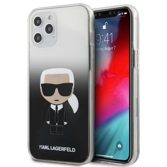 Karl Lagerfeld KLHCP12LTRDFKBK iPhone 12 Pro Max 6,7" svart/svart hårt skal Gradient Ikonik Karl