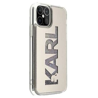 Karl Lagerfeld KLHCP12LKLMLGR iPhone 12 Pro Max 6,7" silverfärgad/silver hårdskal Mirror Liquid Glitter Karl