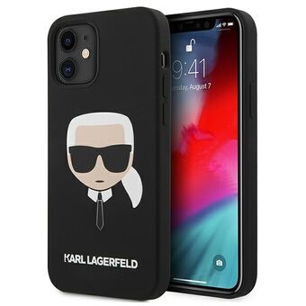 Karl Lagerfeld KLHCP12SSLKHBK iPhone 12 mini 5,4" svart/black hårt fodral Silikon Karl`s Head