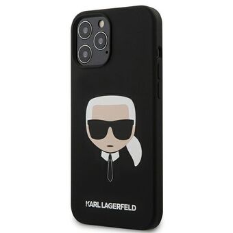 Karl Lagerfeld KLHCP12LSLKHBK iPhone 12 Pro Max 6,7" svart/svart hårt fodral Silikon Karl\'s Head