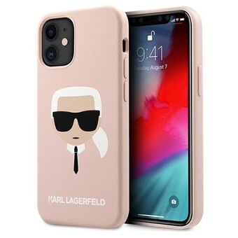 Karl Lagerfeld KLHCP12SSLKHLP iPhone 12 mini 5,4" ljusrosa/light pink hårdskal Silikon Karl`s Head