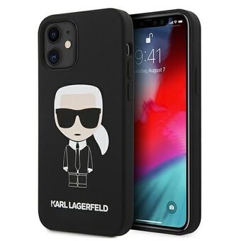 Karl Lagerfeld KLHCP12SSLFKBK iPhone 12 mini 5,4" hårt skal svart/svart Silikon Ikonisk