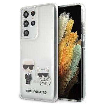 Karl Lagerfeld KLHCS21LCKTR S21 Ultra G998 hårdskal Transparent Karl & Choupette