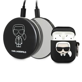 Karl Lagerfeld KLBPPBOA2K AirPods-hölje + Power Bank Ikonik