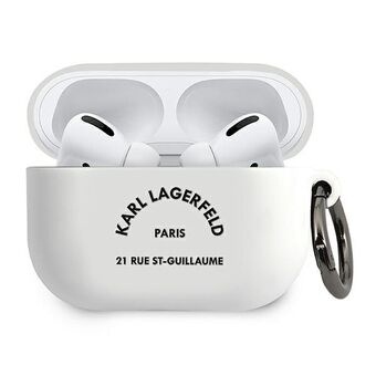 Here is the translation to Swedish:

Karl Lagerfeld KLACAPSILRSGWH AirPods Pro-fodral vit/vit Silikon RSG