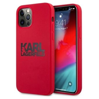 Karl Lagerfeld KLHCP12MSLKLRE iPhone 12/12 Pro 6,1" Silikonskal Stapellogo röd/red