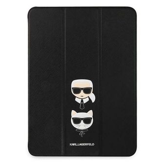 Karl Lagerfeld KLFC12OKCK iPad 12.9" Pro 2021 Bokomslag svart / svart Saffiano Karl & Choupette