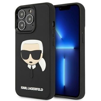 Karl Lagerfeld KLHCP13XKH3DBK 13 Pro Max 6,7" svart/svart hårt skal 3D Gummi Karls huvud