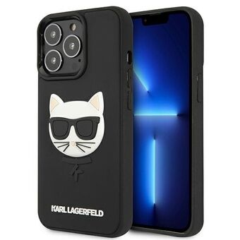 Karl Lagerfeld KLHCP13LCH3DBK 13 Pro / 13 6,1" svart/svart hårt skal i 3D-gummi med Choupette.