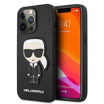 Karl Lagerfeld KLHCP13LOKPK iPhone 13 Pro / 13 6,1" svart/black hardcase Saffiano Ikonik Karl\'s Patch