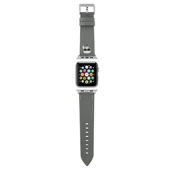 Karl Lagerfeld Pasek KLAWMOKHG Apple Watch 38/40/41mm silver/silver rem Saffiano Karl Heads