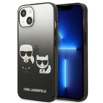 Karl Lagerfeld iPhone 13 Mini Hårdfodral Svart Gradient Iconic Karl & Choupette