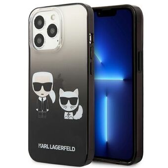 Karl Lagerfeld iPhone 13 Pro / iPhone 13 Hårt Fodral Svart Gradient Iconic Karl & Choupette