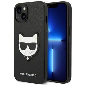 Karl Lagerfeld KLHCP14MSAPCHK iPhone 14 Plus 6,7" hårdfodral svart/svart Saffiano Choupette Head Patch