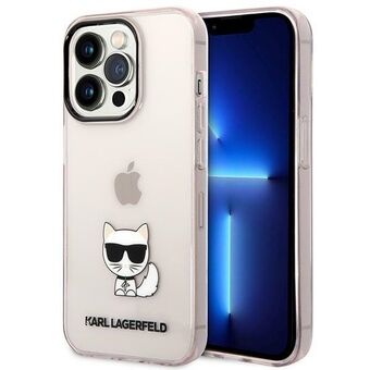 Karl Lagerfeld KLHCP14LCTTRI iPhone 14 Pro 6,1" hårdfodral rosa/pink Transparent Choupette Body