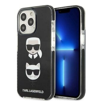 Karl Lagerfeld KLHCP13LTPE2TK iPhone 13 Pro / 13 6.1" hårdfodral svart / svart Karl & Choupette Head