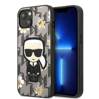 Karl Lagerfeld KLHCP13MPMNFIK1 iPhone 13 6.1" grå/grå Flower Iconic Karl