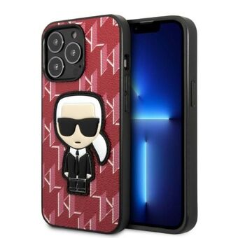 Karl Lagerfeld KLHCP13LPMNIKPI iPhone 13 Pro / 13 6.1" hårdfodral röd/röd Monogram Ikonik Patch