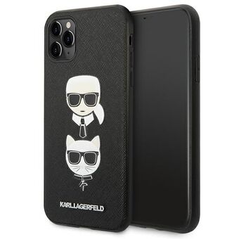 Karl Lagerfeld KLHCN58SAKICKCBK iPhone 11 Pro 5,8" svart/svart hårdskal Saffiano Karl & Choupette Head