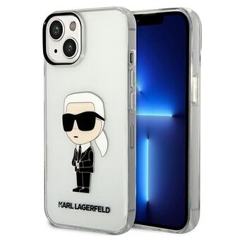 Karl Lagerfeld KLHCP14MHNIKTCT iPhone 14 Plus 6,7" genomskinligt hårt fodral Ikoniskt Karl Lagerfeld