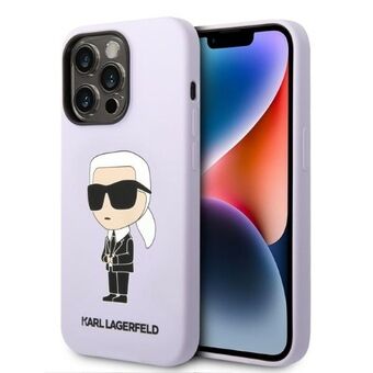 Karl Lagerfeld KLHCP14LSNIKBCU iPhone 14 Pro 6.1" hårdfodral lila/lila Silikon Ikonik