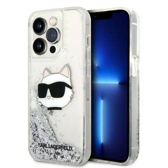 Karl Lagerfeld KLHCP14LLNHCCS iPhone 14 Pro 6.1" silver/silver hårt fodral Glitter Choupette Head