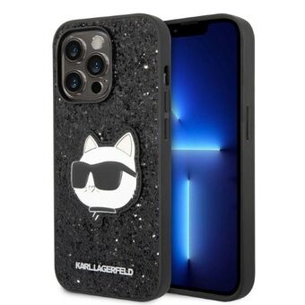 Karl Lagerfeld KLHCP14LG2CPK iPhone 14 Pro 6,1" svart/svart hårdfodral Glitter Choupette Patch