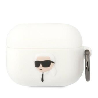 Karl Lagerfeld KLAPRUNIKH AirPods Pro skal vit/vit Silikon Karl Head 3D