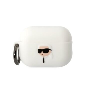 Karl Lagerfeld KLAP2RUNIKH AirPods Pro 2 skal vit/vit Silikon Karl Head 3D