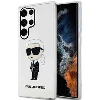 Karl Lagerfeld KLHCS23LHNIKTCT S23 Ultra S918 genomskinligt hårt fodral Ikoniskt Karl Lagerfeld