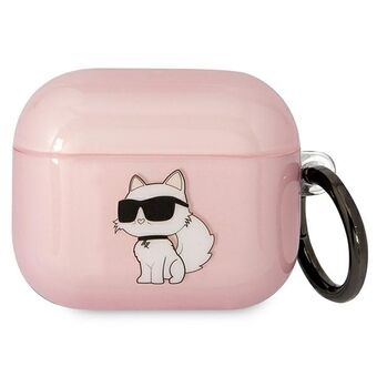 Karl Lagerfeld KLA3HNCHTCP Airpods 3 fodral rosa/rosa Ikonik Choupette