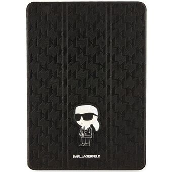 Karl Lagerfeld KLFC10SAKHPKK iPad 10.2" Folio Magnet Allover Cover svart/svart Saffiano Monogram Ikonik