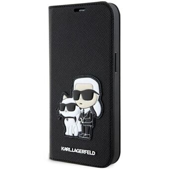 Karl Lagerfeld KLBKP14LSANKCPK iPhone 14 Pro 6.1" hylla svart/svart Saffiano Karl & Choupette