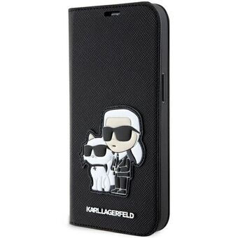 Karl Lagerfeld KLBKP14XSANKCPK iPhone 14 Pro Max 6,7" hylla svart/svart Saffiano Karl & Choupette