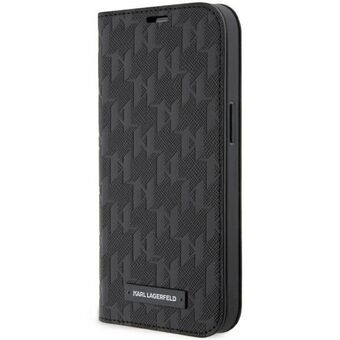 Karl Lagerfeld KLBKP14LSAKLHPK iPhone 14 Pro 6.1" hylla svart/svart Saffiano Monogram