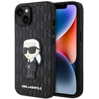 Karl Lagerfeld KLHCP14SSAKHPKK iPhone 14 6.1" svart/svart Saffiano Monogram Ikonik