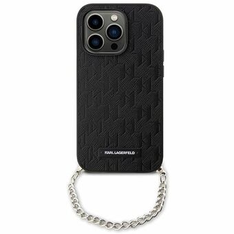 Karl Lagerfeld KLHCP14SSACKLHPK iPhone 14 6.1" svart/svart hårdfodral Saffiano Monogram Chain