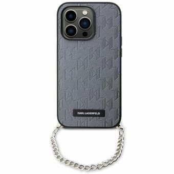 Karl Lagerfeld KLHCP14SSACKLHPG iPhone 14 6.1" silver/silver hårdfodral Saffiano Monogram Chain