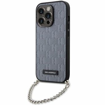 Karl Lagerfeld KLHCP14LSACKLHPG iPhone 14 Pro 6.1" silver/silver hårdfodral Saffiano Monogram Chain