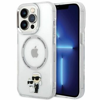 Karl Lagerfeld KLHMP13LHNKCIT iPhone 13 Pro 6.1" hårt fodral genomskinligt Iconic Karl&Choupette Magsafe