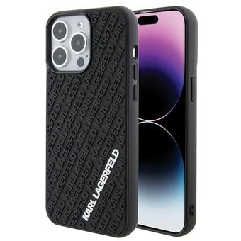 Karl Lagerfeld KLHCP15X3DMKRLK iPhone 15 Pro Max 6.7" svart/svart hårt skal 3D Gummi Multi Logo