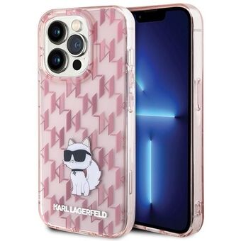 Karl Lagerfeld KLHCP15LHNCMKLP iPhone 15 Pro 6.1" rosa hårt skal Monogram Choupette