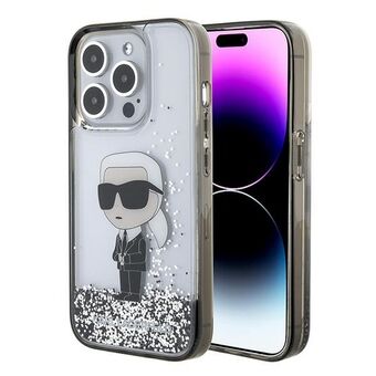 Karl Lagerfeld KLHCP15LLKKNSK iPhone 15 Pro 6.1" genomskinlig hårt skal Liquid Glitter Ikonik.