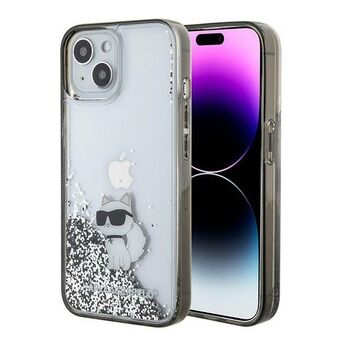 Karl Lagerfeld KLHCP15SLKCNSK iPhone 15 / 14 / 13 6.1" genomskinlig hardcase med flytande glitter Choupette.