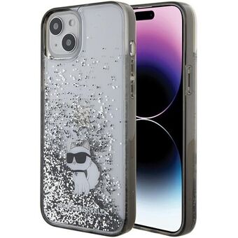 Karl Lagerfeld KLHCP15MLKCNSK iPhone 15 Plus / 14 Plus 6.7" genomskinlig hård skal Liquid Glitter Choupette.